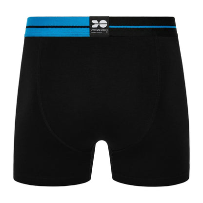 Malibu Blue - Back - Crosshatch Mens Dumas Boxer Shorts (Pack of 3)