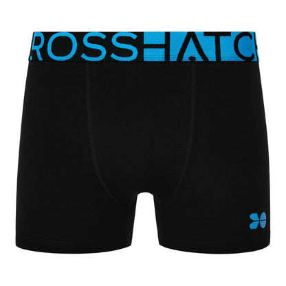 Malibu Blue - Side - Crosshatch Mens Dumas Boxer Shorts (Pack of 3)