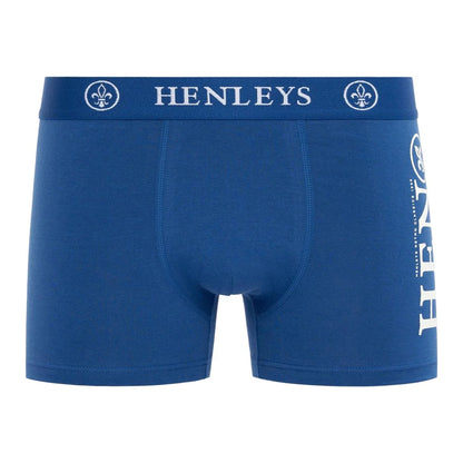 Blue-Black-Maroon-Grey-Navy - Side - Henleys Mens Kelmack2 Boxer Shorts (Pack of 5)