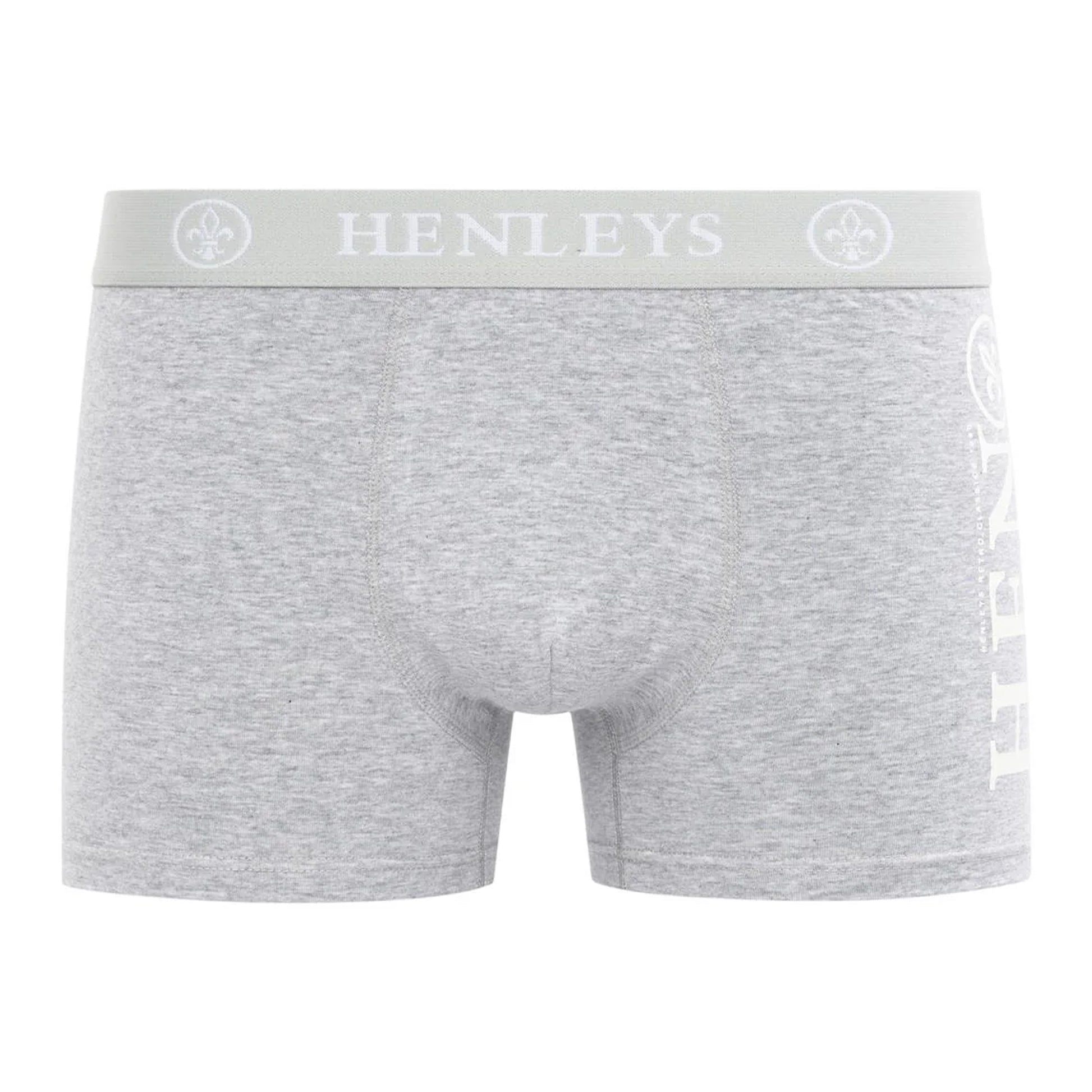 Blue-Black-Maroon-Grey-Navy - Pack Shot - Henleys Mens Kelmack2 Boxer Shorts (Pack of 5)