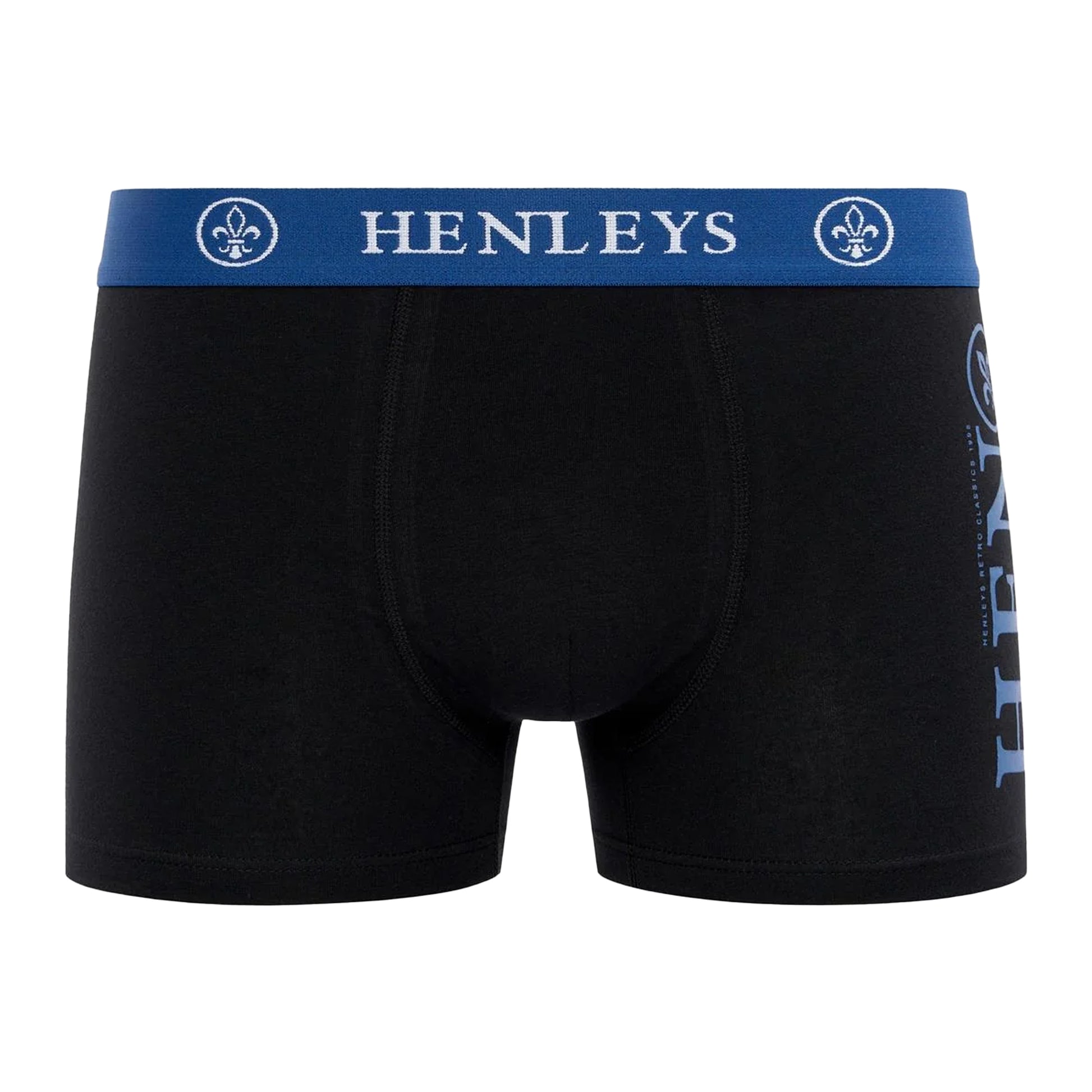 Black - Pack Shot - Henleys Mens Kelpar Boxer Shorts (Pack of 5)