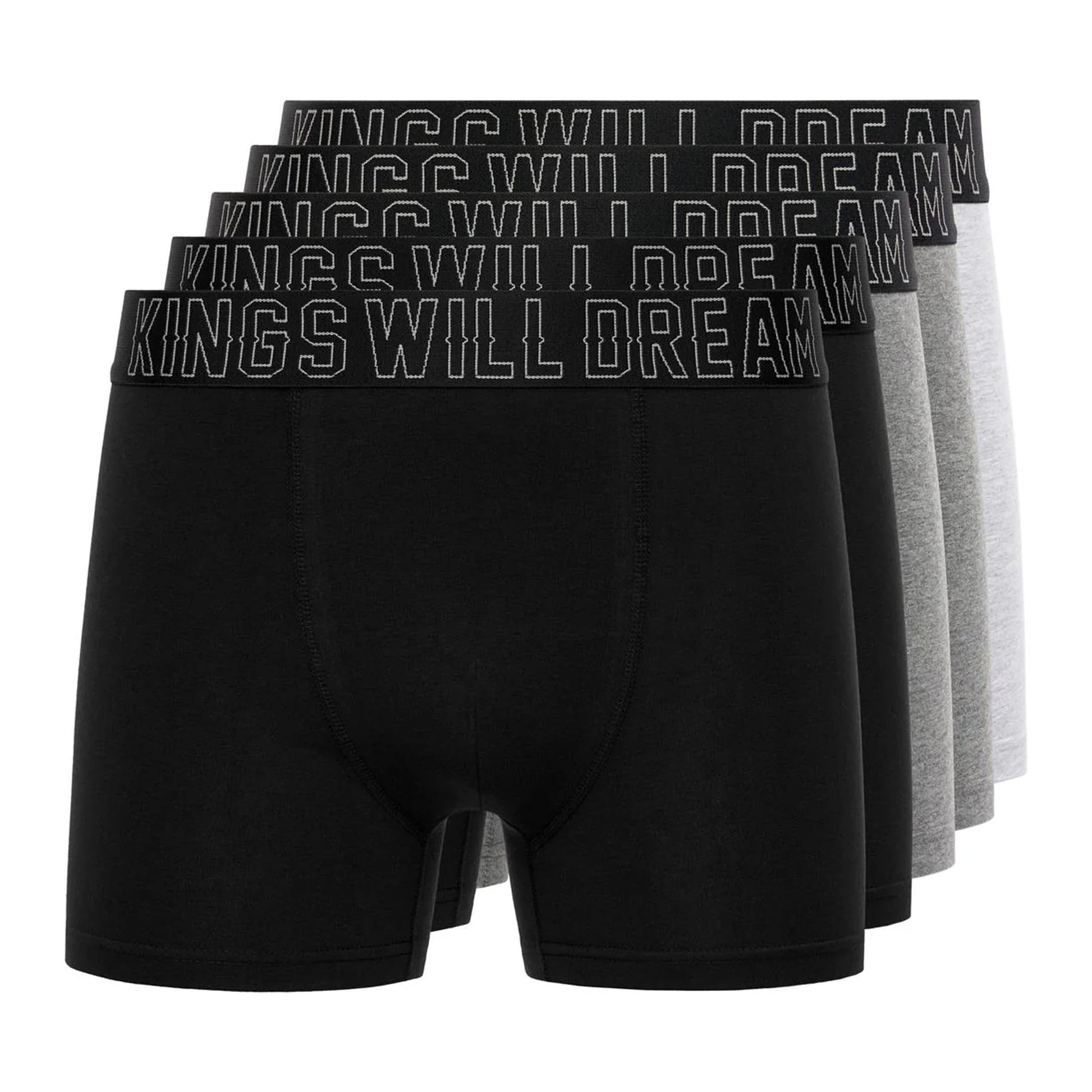 Multicoloured - Front - Kings Will Dream Mens Kingsport Boxer Shorts (Pack of 5)