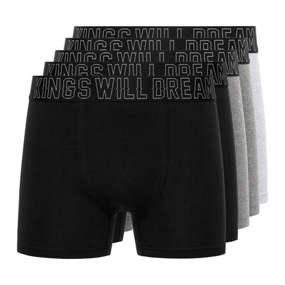 Multicoloured - Front - Kings Will Dream Mens Kingsport Boxer Shorts (Pack of 5)