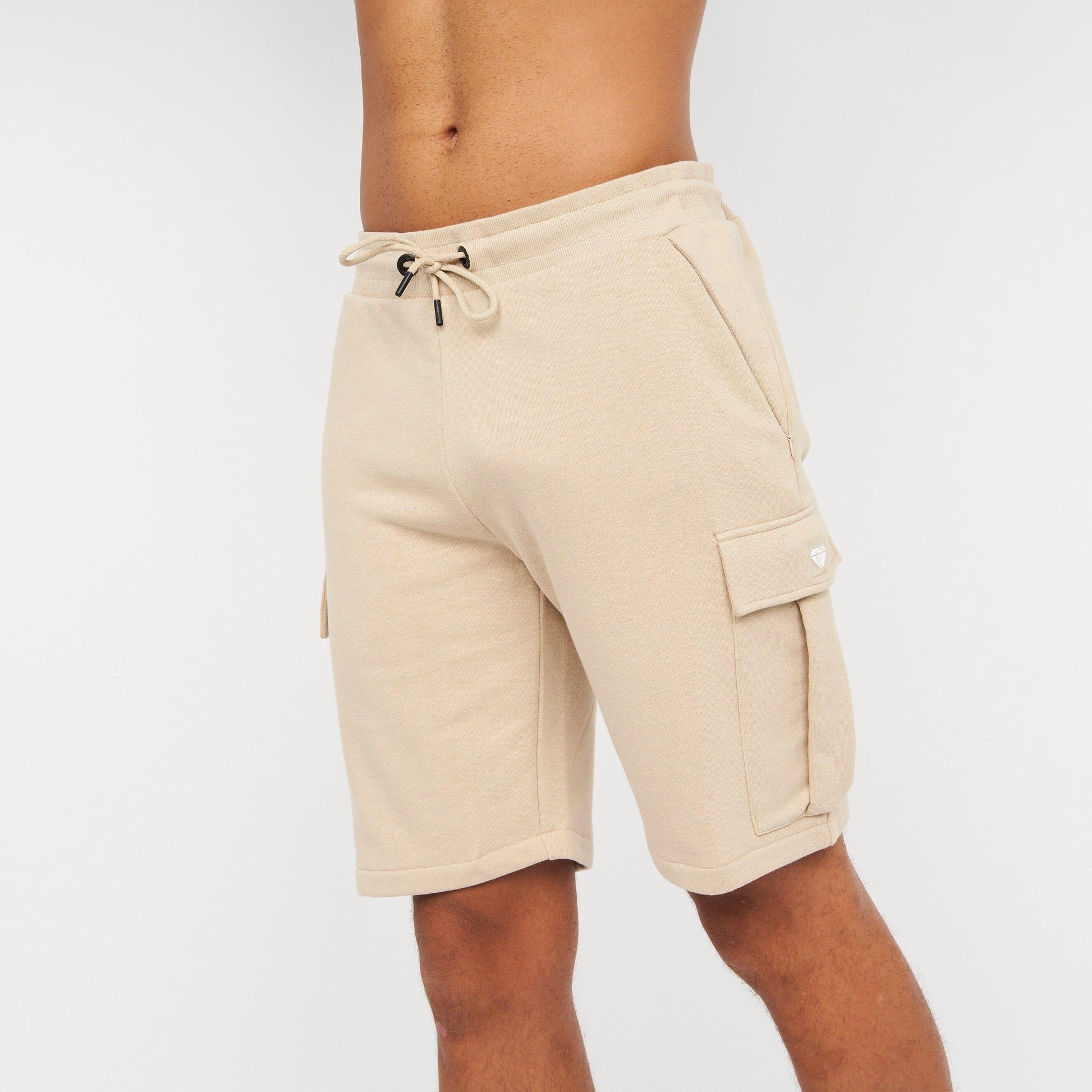 Stone - Front - Born Rich Mens Aurelio Cargo Shorts