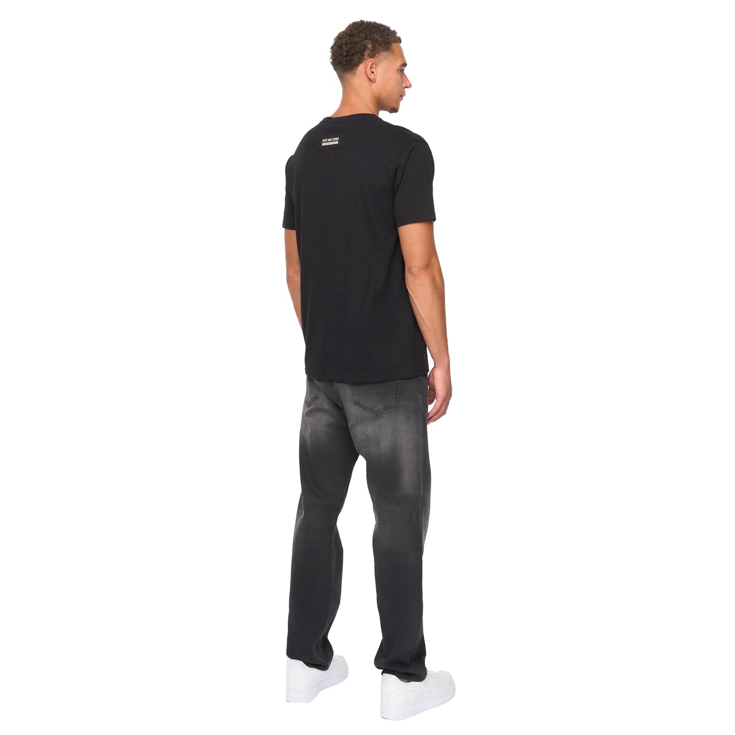 Black - Back - Duck and Cover Mens Primatic T-Shirt