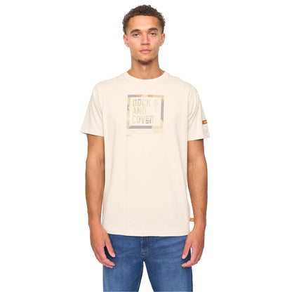 Off White - Front - Duck and Cover Mens Primatic T-Shirt