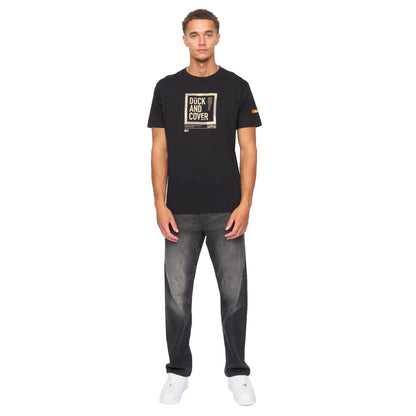 Black - Pack Shot - Duck and Cover Mens Primatic T-Shirt