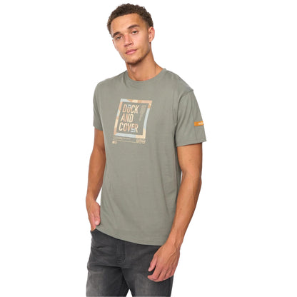 Dark Olive - Lifestyle - Duck and Cover Mens Primatic T-Shirt