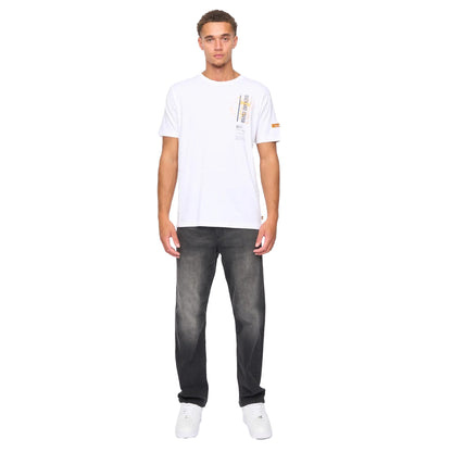 White - Pack Shot - Duck and Cover Mens Protonz T-Shirt