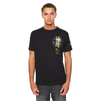 Black - Front - Duck and Cover Mens Protonz T-Shirt
