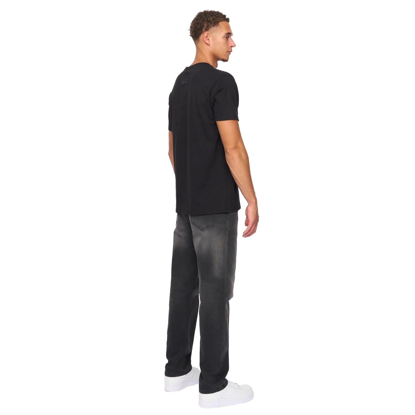 Black - Back - Duck and Cover Mens Deltamans T-Shirt