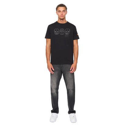 Black - Pack Shot - Duck and Cover Mens Deltamans T-Shirt