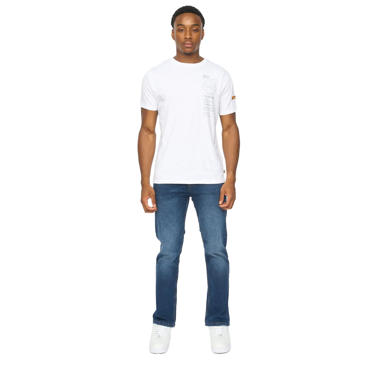White - Pack Shot - Duck and Cover Mens Ashland T-Shirt