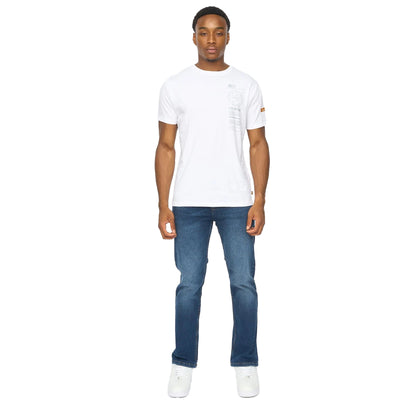 White - Pack Shot - Duck and Cover Mens Ashland T-Shirt