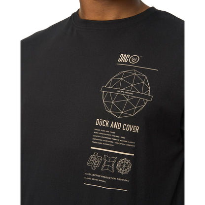 Black - Side - Duck and Cover Mens Ashland T-Shirt