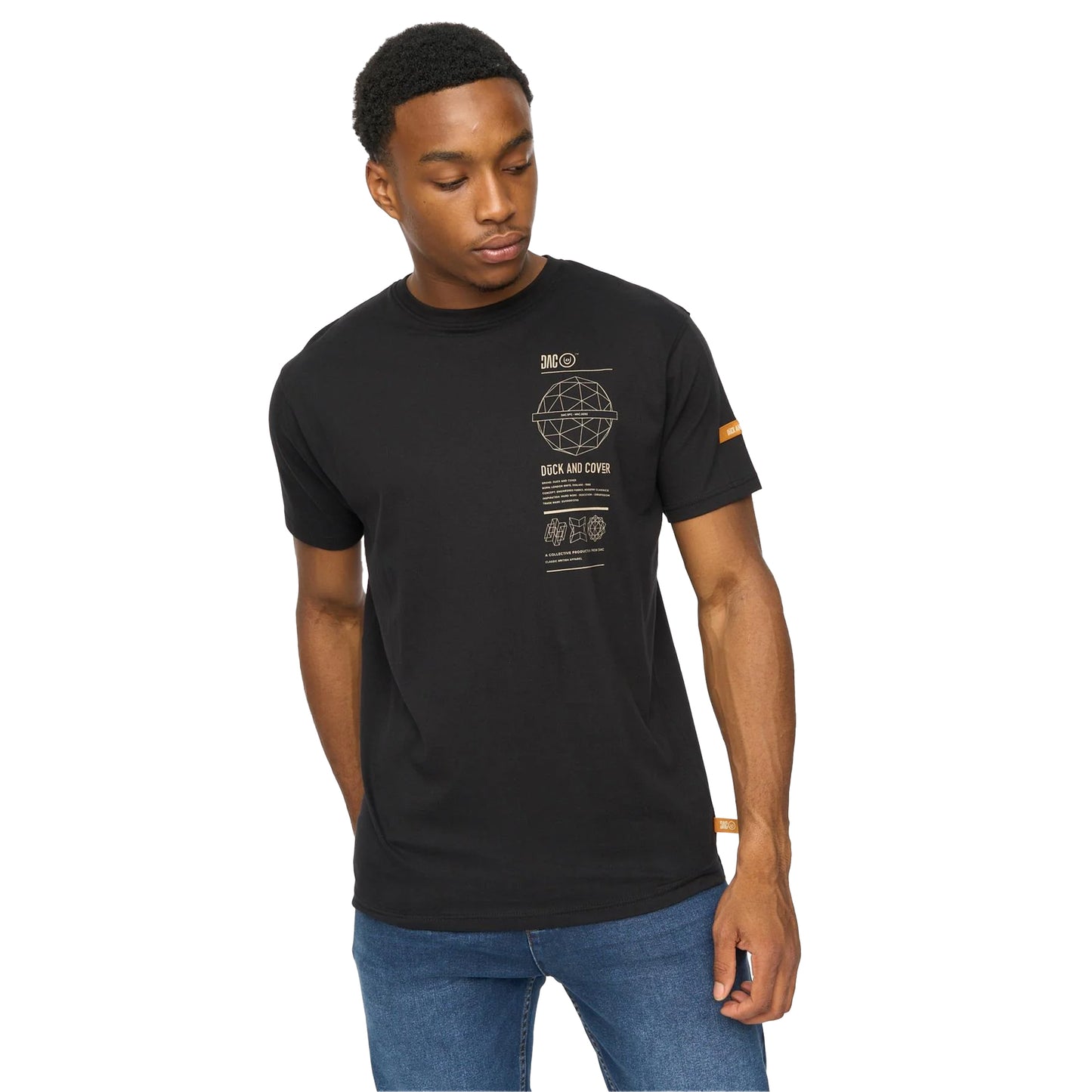 Black - Lifestyle - Duck and Cover Mens Ashland T-Shirt