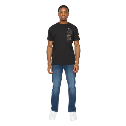 Black - Pack Shot - Duck and Cover Mens Ashland T-Shirt