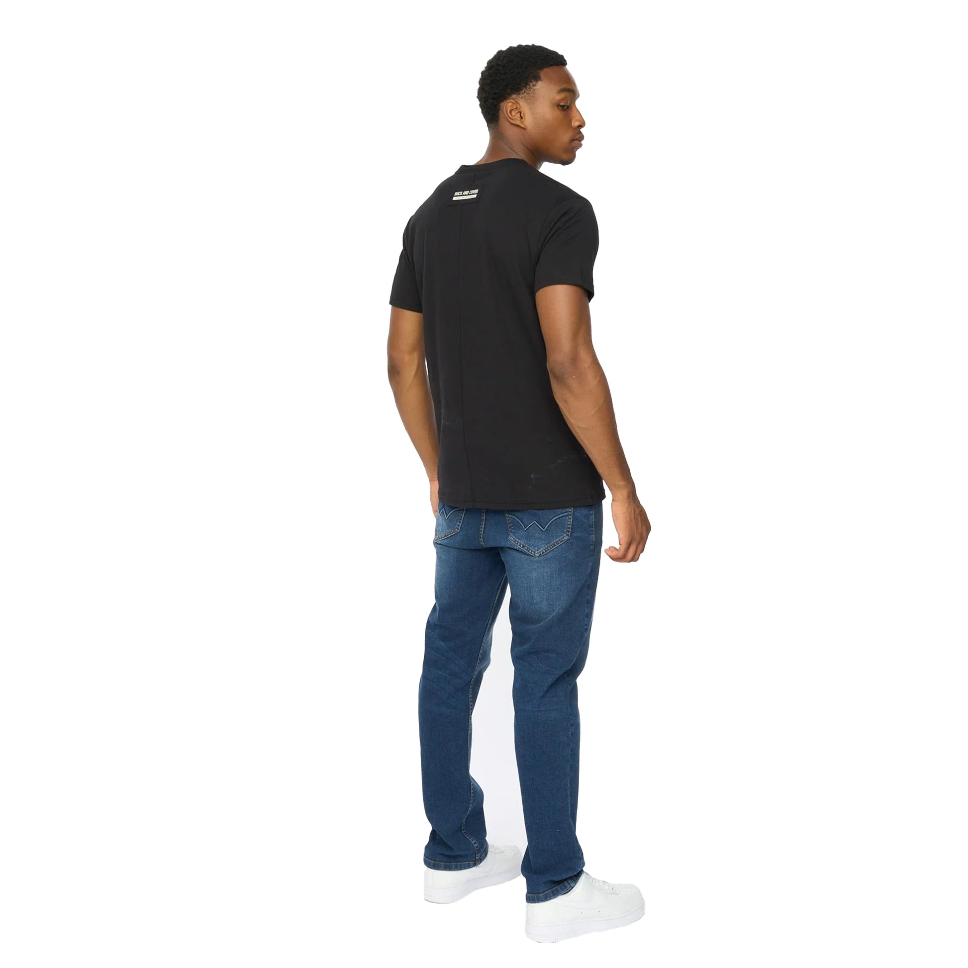 Black - Back - Duck and Cover Mens Ambridge T-Shirt