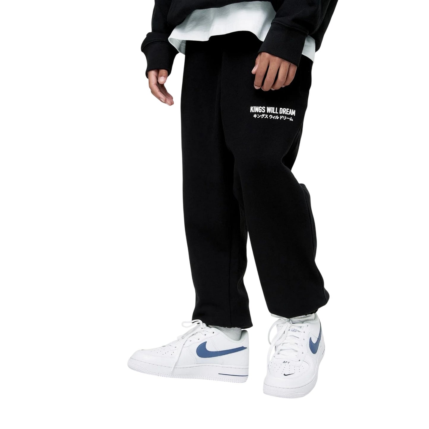 Black - Side - Kings Will Dream Boys Studio Jogging Bottoms
