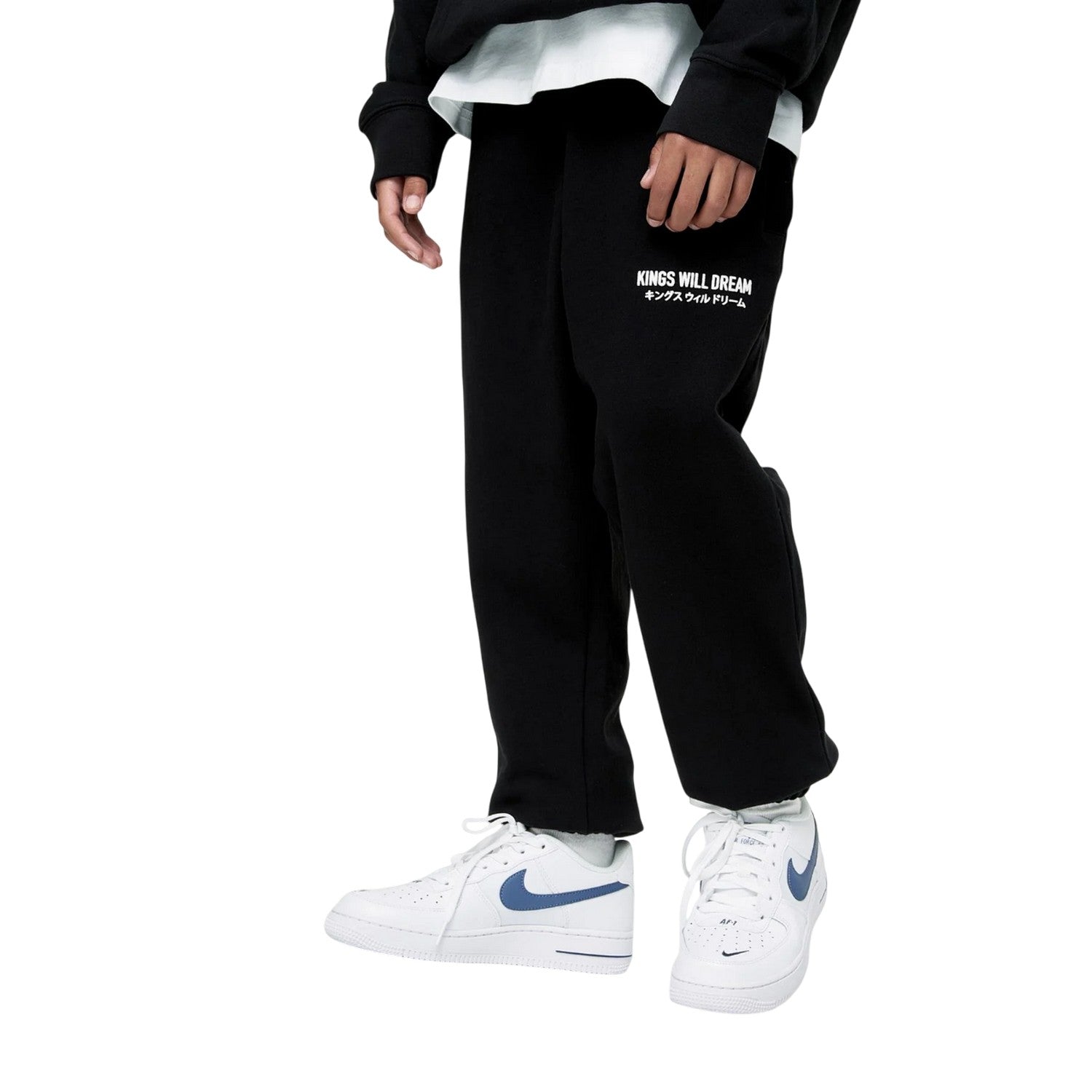 Black - Side - Kings Will Dream Boys Studio Jogging Bottoms
