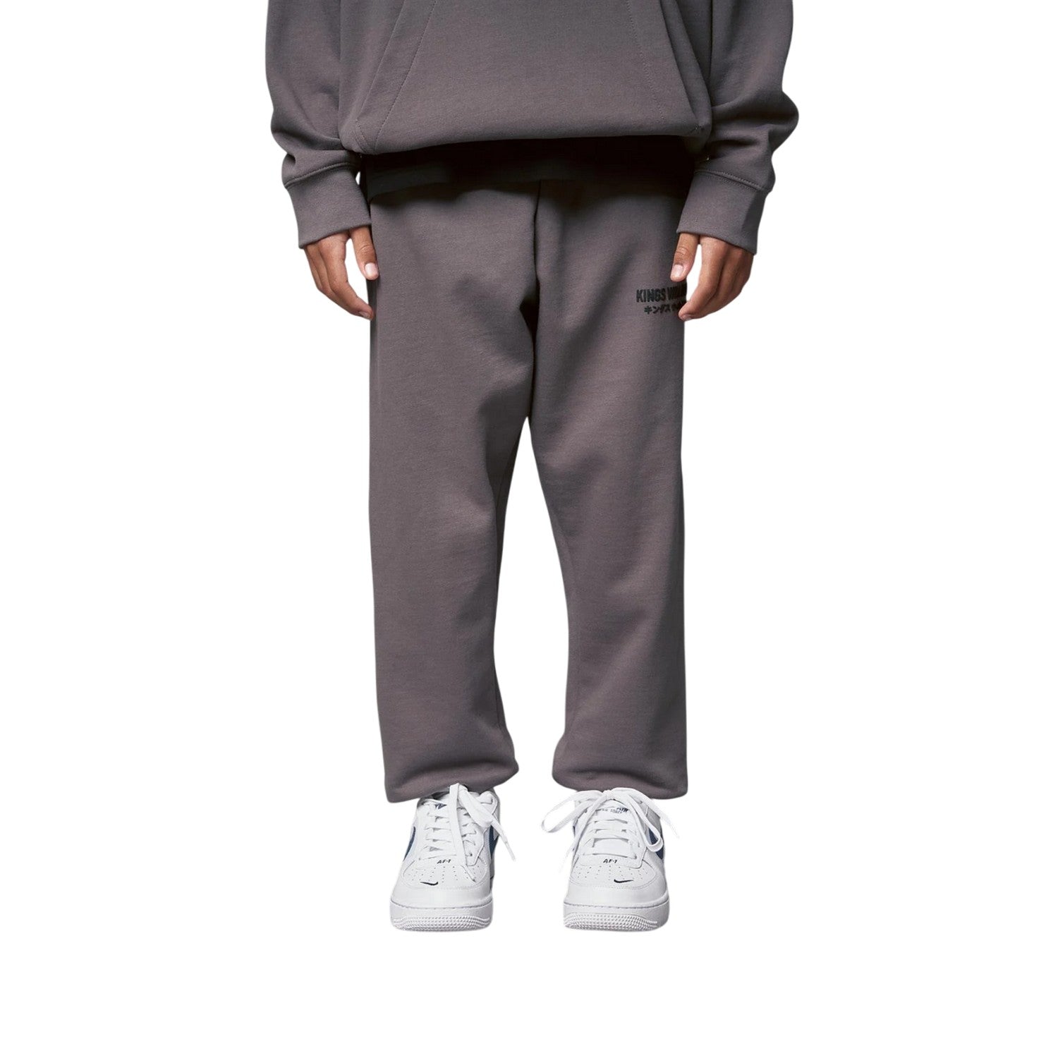 Grey - Front - Kings Will Dream Boys Studio Jogging Bottoms