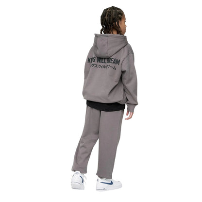 Grey - Back - Kings Will Dream Boys Studio Jogging Bottoms