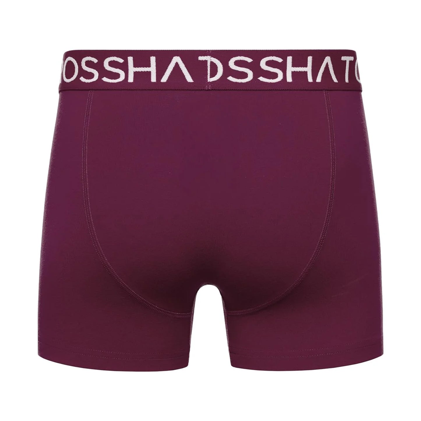 Prune - Back - Crosshatch Mens Hovland Boxer Shorts (Pack of 3)