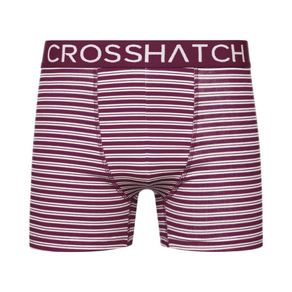 Prune - Lifestyle - Crosshatch Mens Hovland Boxer Shorts (Pack of 3)