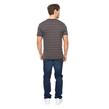 Black - Back - Crosshatch Mens Hemtowns T-Shirt