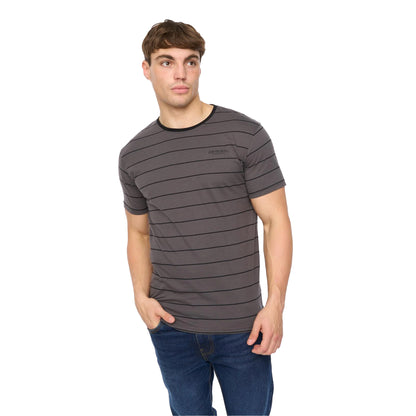 Black - Side - Crosshatch Mens Hemtowns T-Shirt