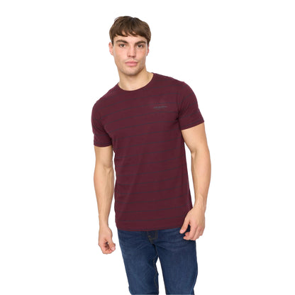 Rum Raisin - Front - Crosshatch Mens Hemtowns T-Shirt