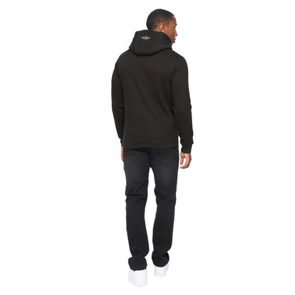 Black - Back - Crosshatch Mens Campbox Hoodie