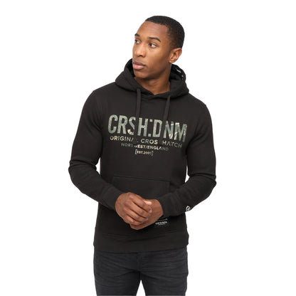 Black - Side - Crosshatch Mens Campbox Hoodie