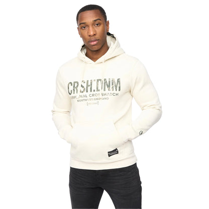 Off White - Front - Crosshatch Mens Campbox Hoodie