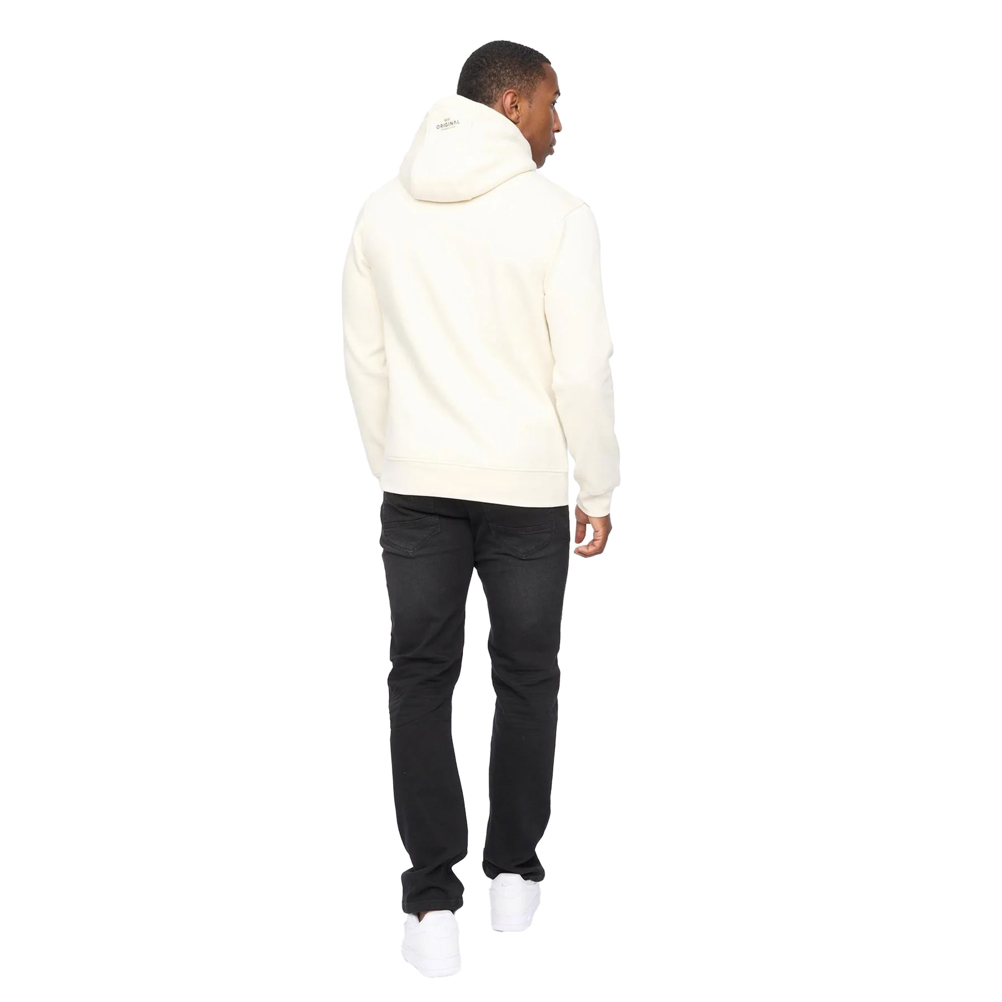 Off White - Back - Crosshatch Mens Campbox Hoodie