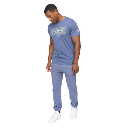 Denim Blue - Side - Crosshatch Mens Mappedout Jogging Bottoms
