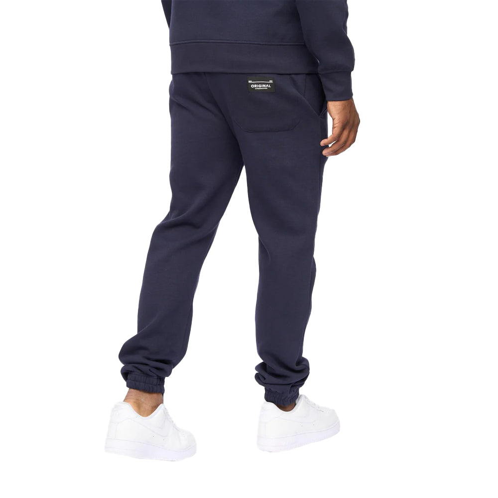 Navy - Back - Crosshatch Mens Jamals Jogging Bottoms