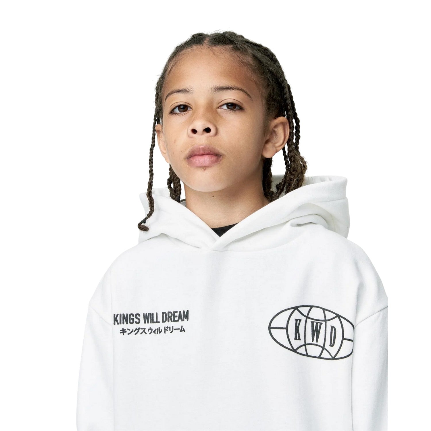 White - Side - Kings Will Dream Boys Studio Duo Line Hoodie