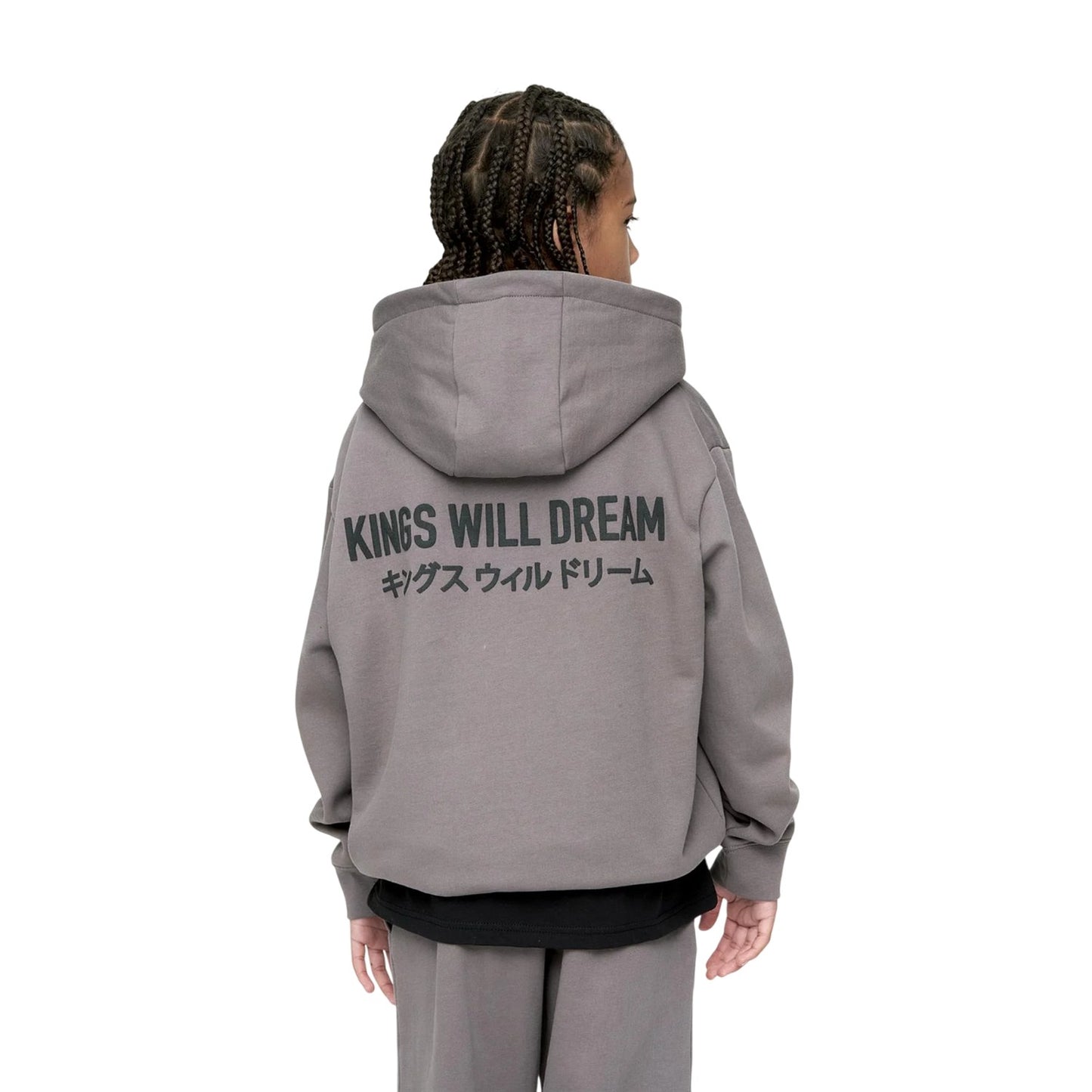 Grey - Back - Kings Will Dream Boys Studio Duo Line Hoodie