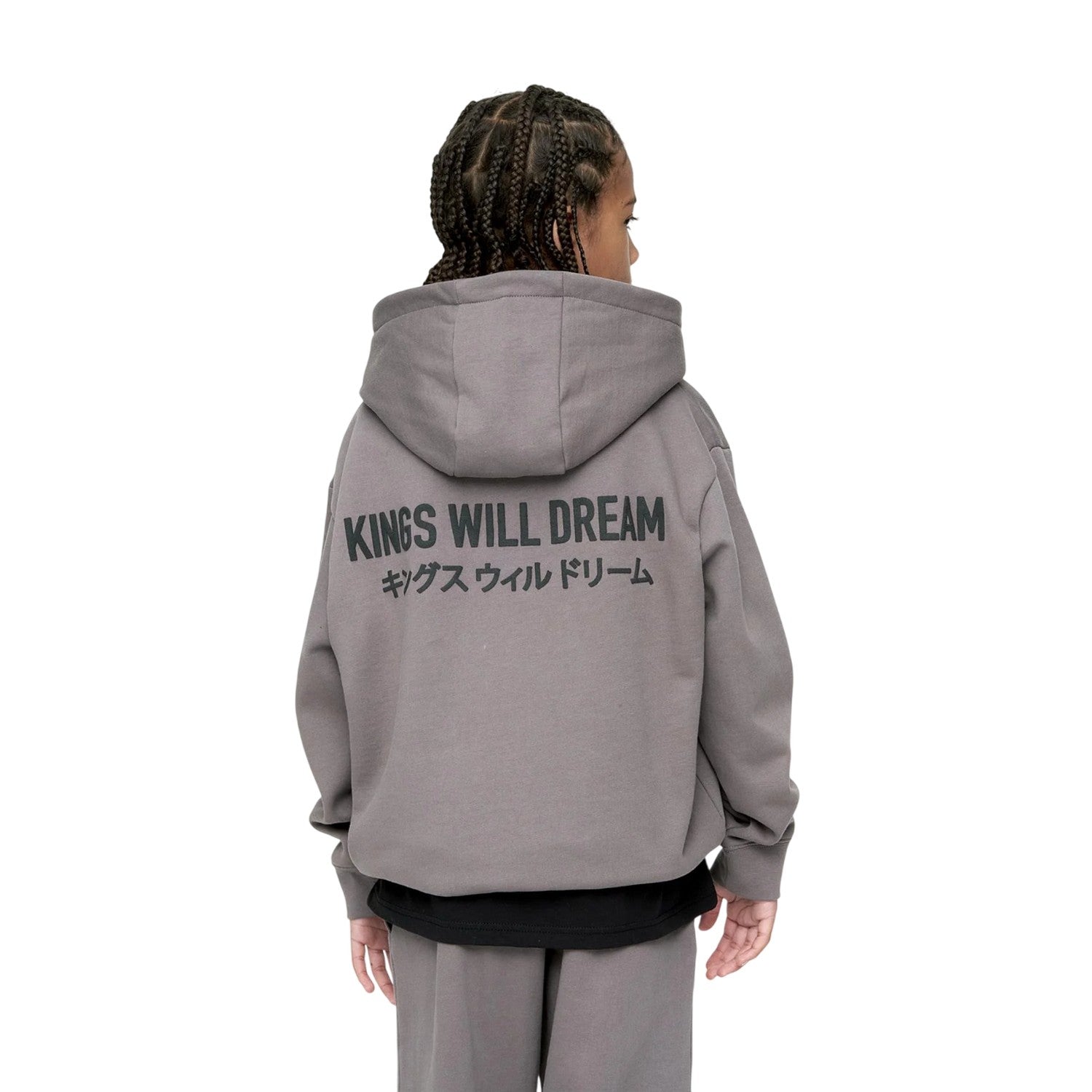 Grey - Back - Kings Will Dream Boys Studio Duo Line Hoodie