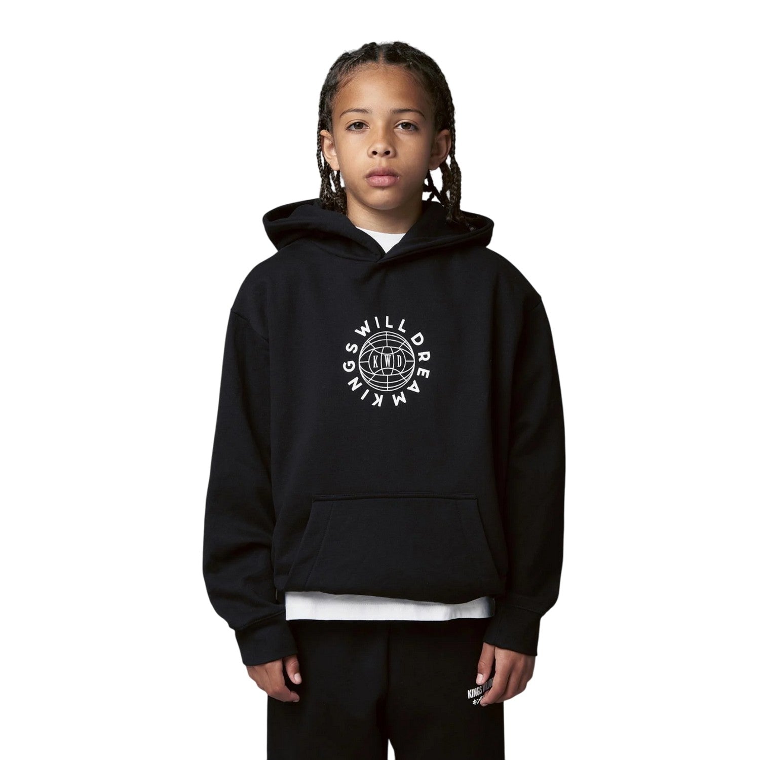 Black - Front - Kings Will Dream Boys Studio Globalise Hoodie