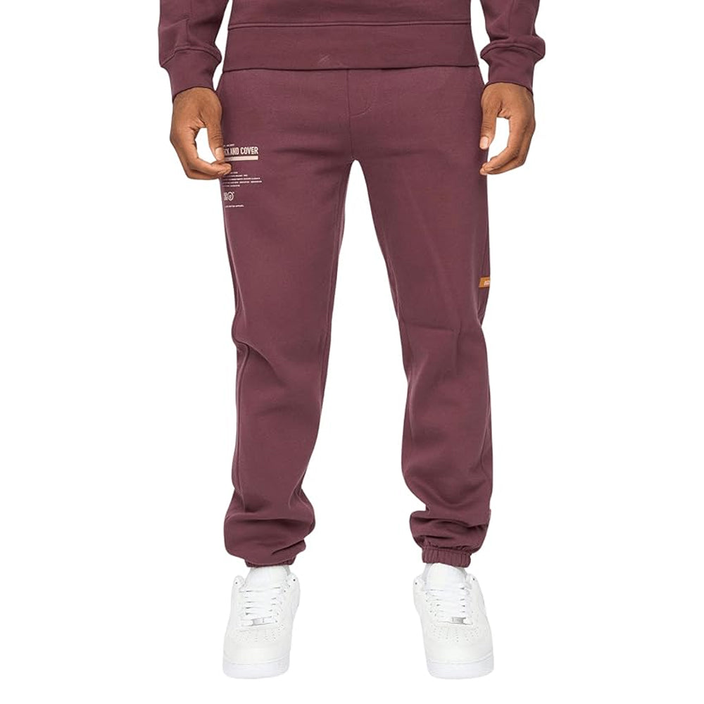 Raisin Purple - Front - Duck and Cover Mens Applewold Jogging Bottoms