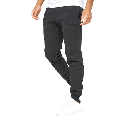 Black-Charcoal-Navy - Side - Crosshatch Mens Mayview Jogging Bottoms (Pack of 3)