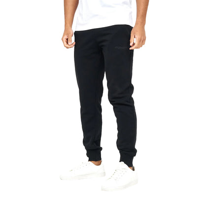 Black-Charcoal-Navy - Lifestyle - Crosshatch Mens Mayview Jogging Bottoms (Pack of 3)