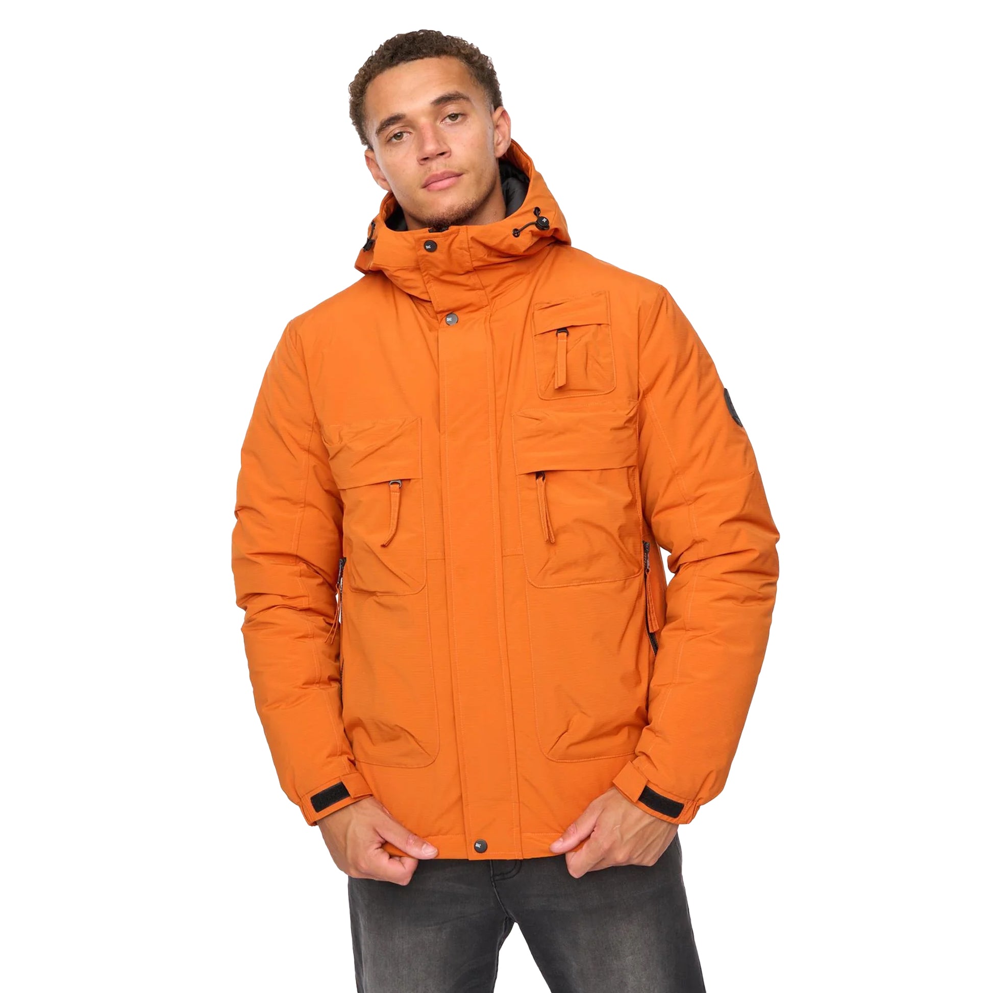 Orange - Side - Duck and Cover Mens Jelforth Jacket