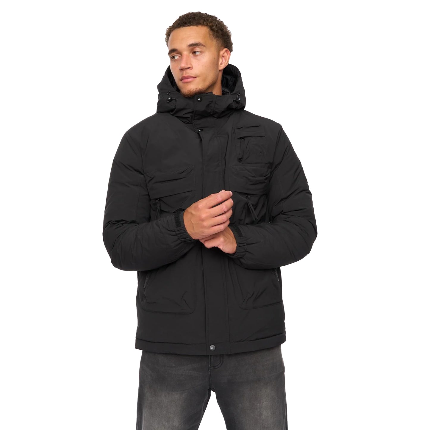 Black - Side - Duck and Cover Mens Jelforth Jacket