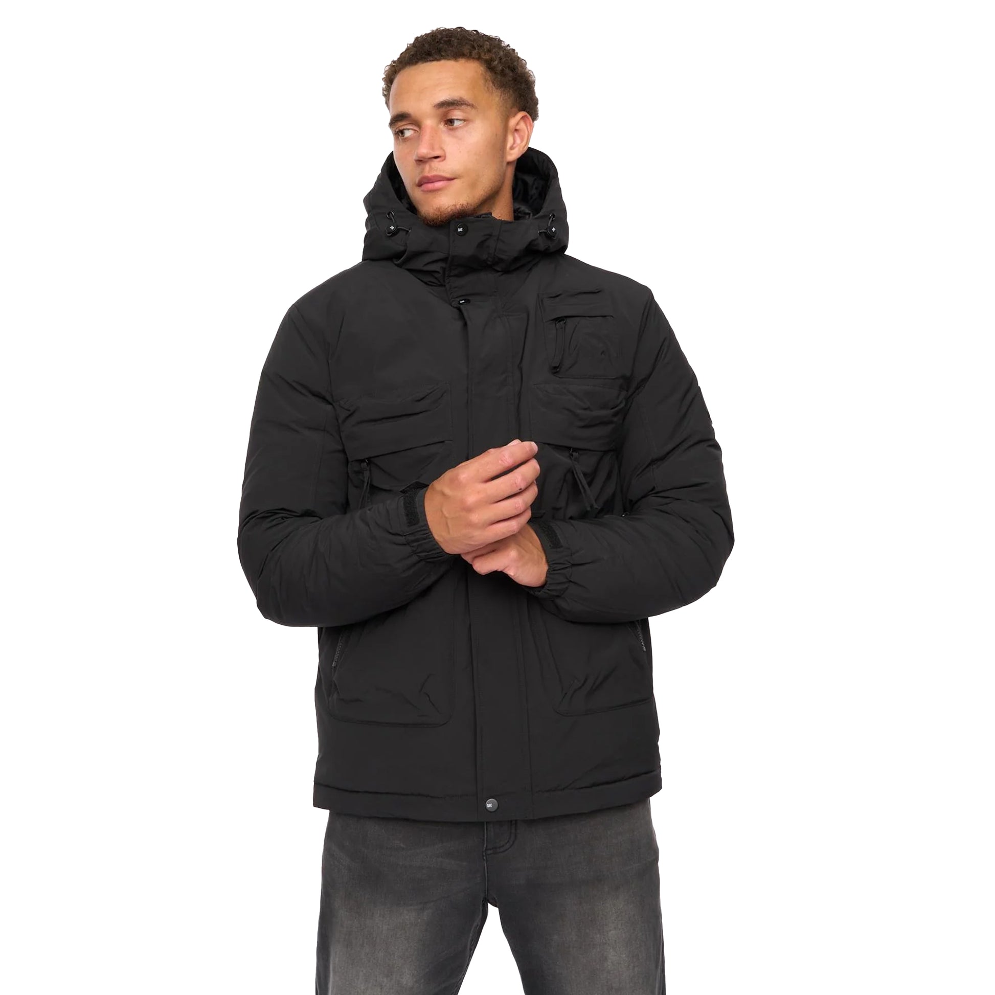 Black - Side - Duck and Cover Mens Jelforth Jacket
