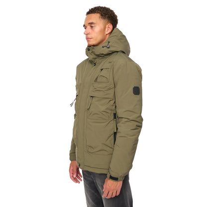Khaki Green - Back - Duck and Cover Mens Jelforth Jacket