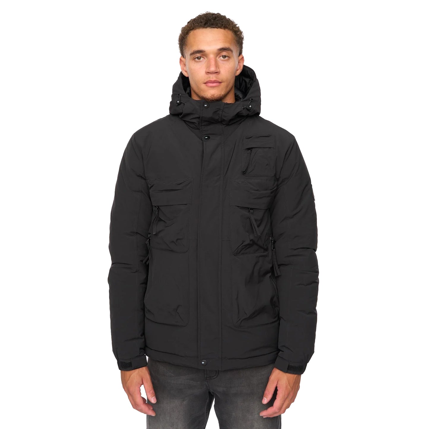 Black - Front - Duck and Cover Mens Jelforth Jacket