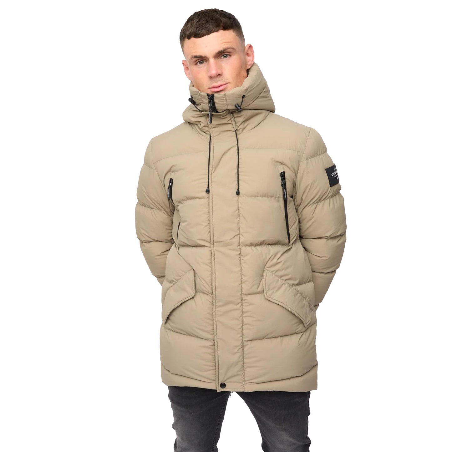Taupe - Front - Crosshatch Mens Kaptoore Jacket